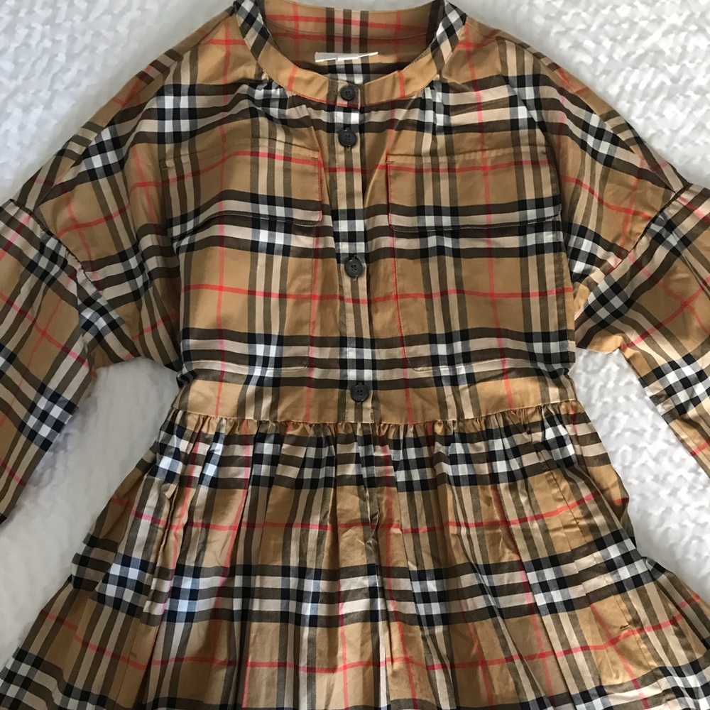 New Burberry Dress Size 14 Authentic Vintage Check - Picture 5 of 8